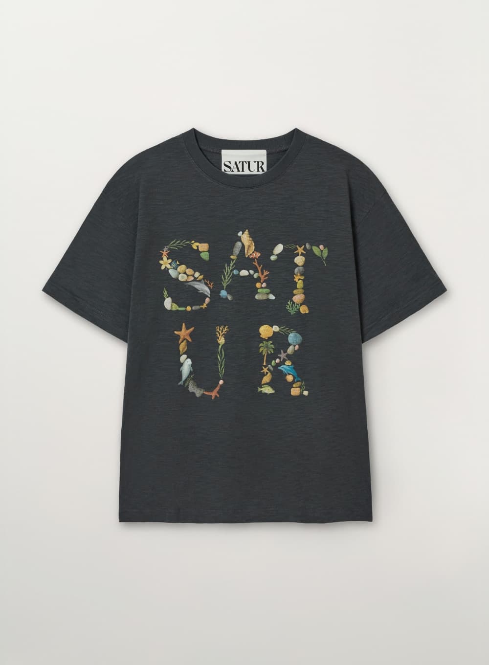 Marin Collage Graphic T-Shirt - Charcoal