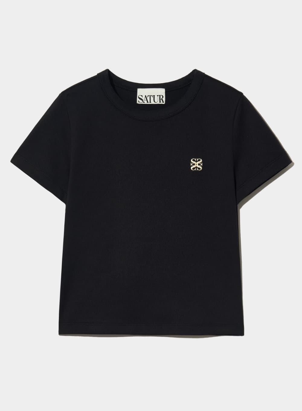 (W) Essential Basic Logo T-Shirt - Classic Black
