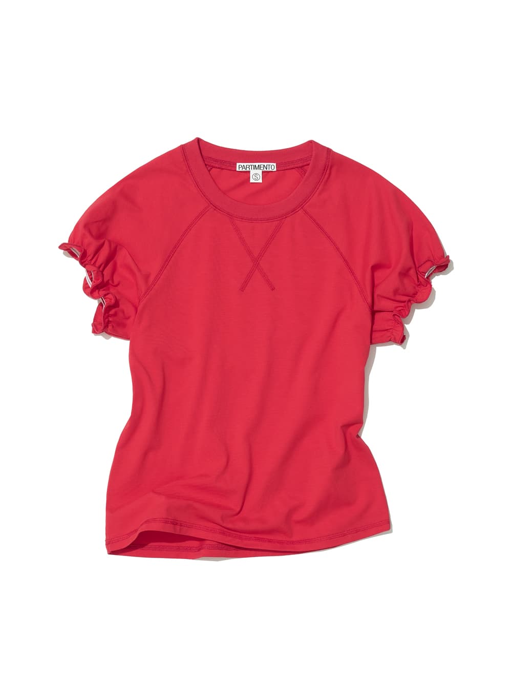 RAGLAN PUFF SHORT SLEEVE TEE_RED