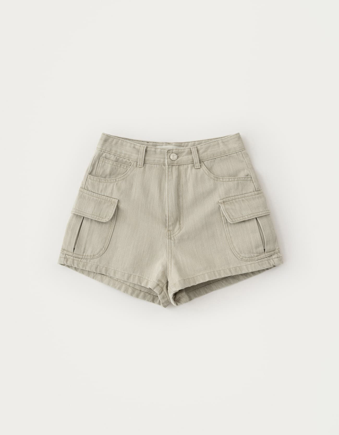 Bask Washed Cargo Shorts - Beige