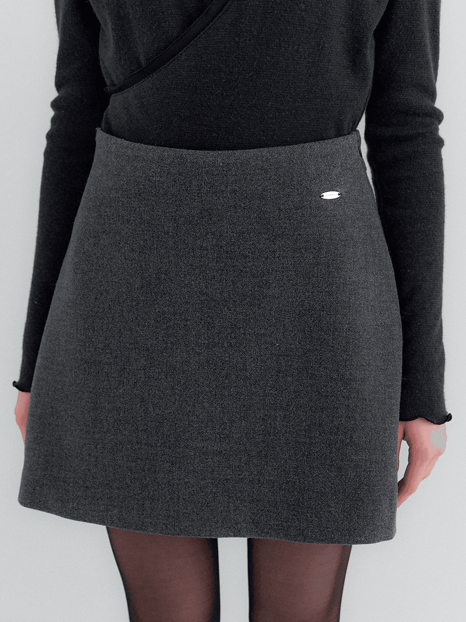 Wool Mini Skirt-Shorts / Charcoal(2color)