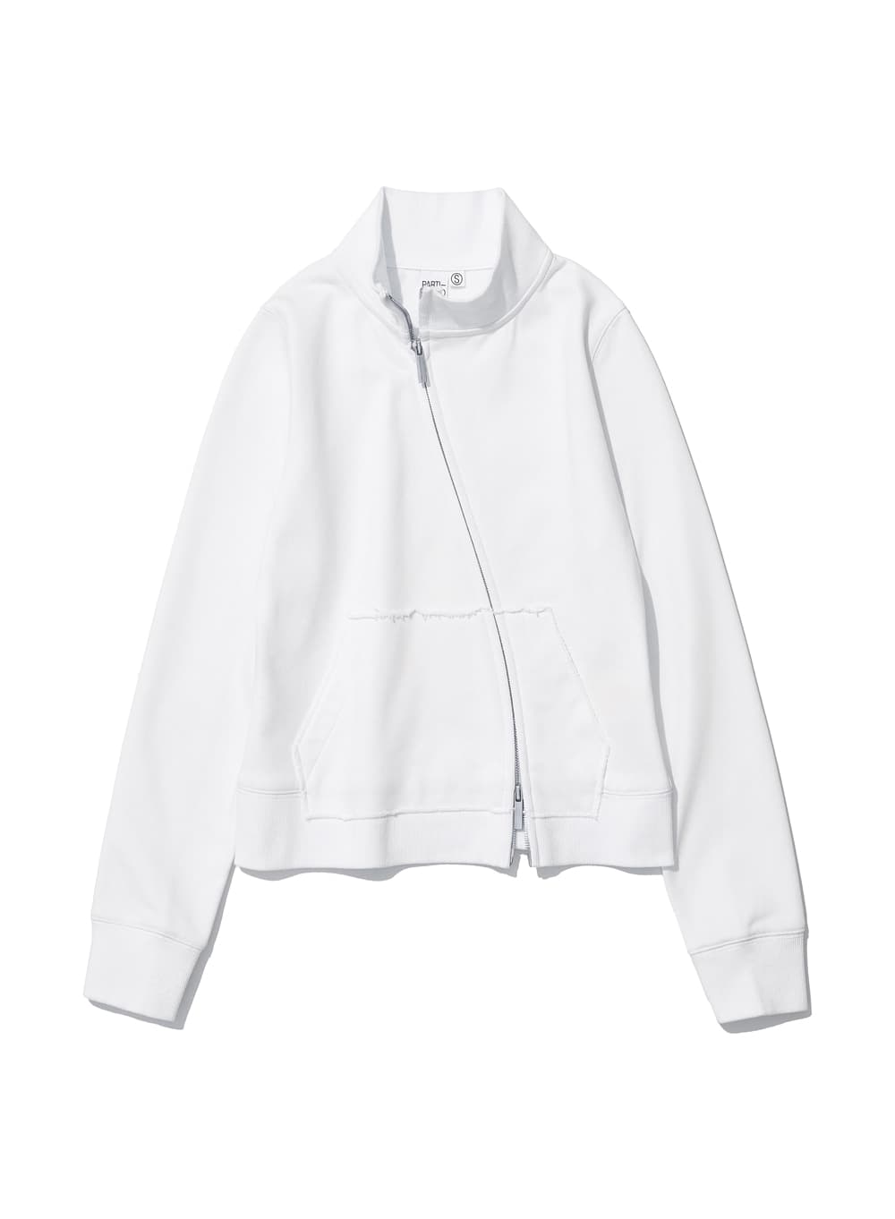 CUT-OFF 93 UNBALANCED TRACK ZIP-UP_OFF WHITE
