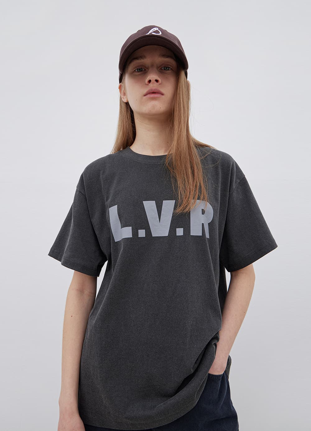 L.V.R Signature Cotton T-Shirt - Charcoal