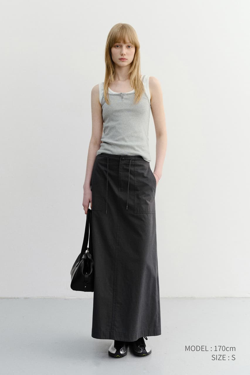 PETIT SLEEVELESS TOP MELANGE GREY_UDTS6B230G2