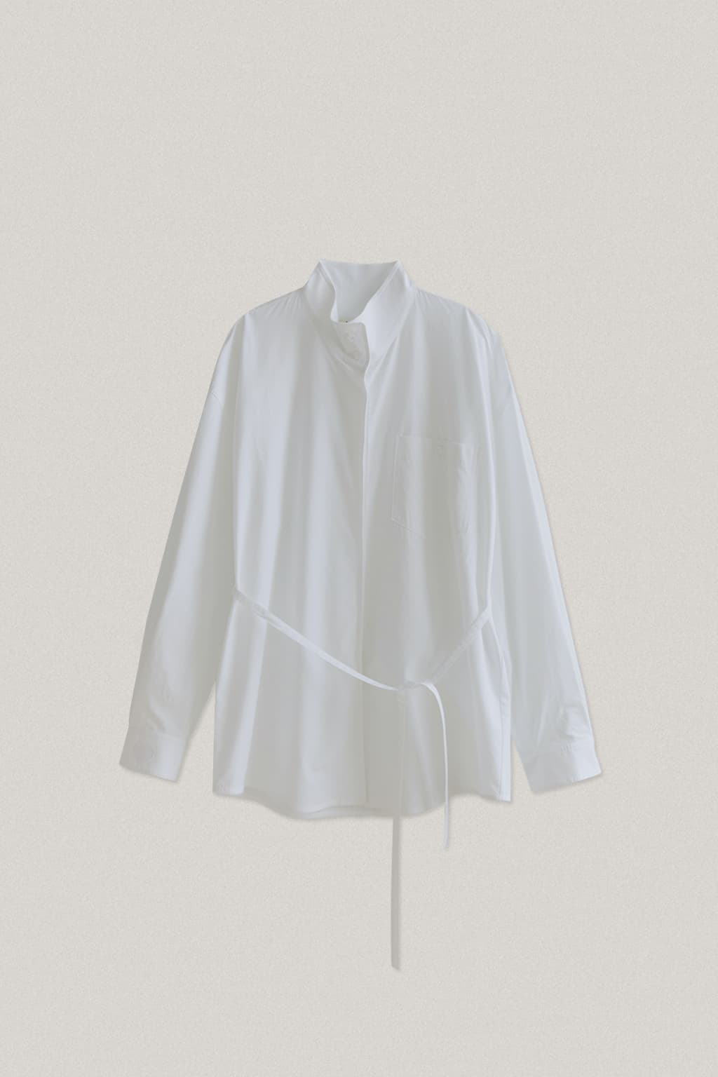 하이넥 텐셀 셔츠 IVORY