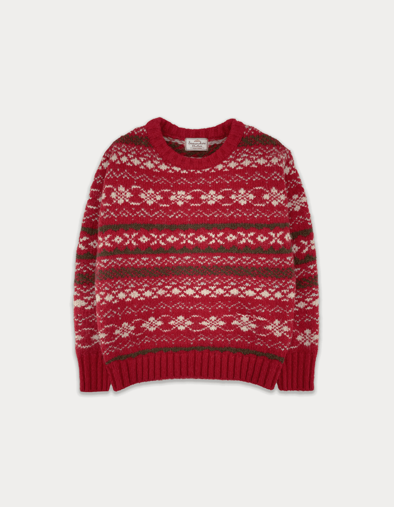 Merry Alpaca Nordic Knit - Red