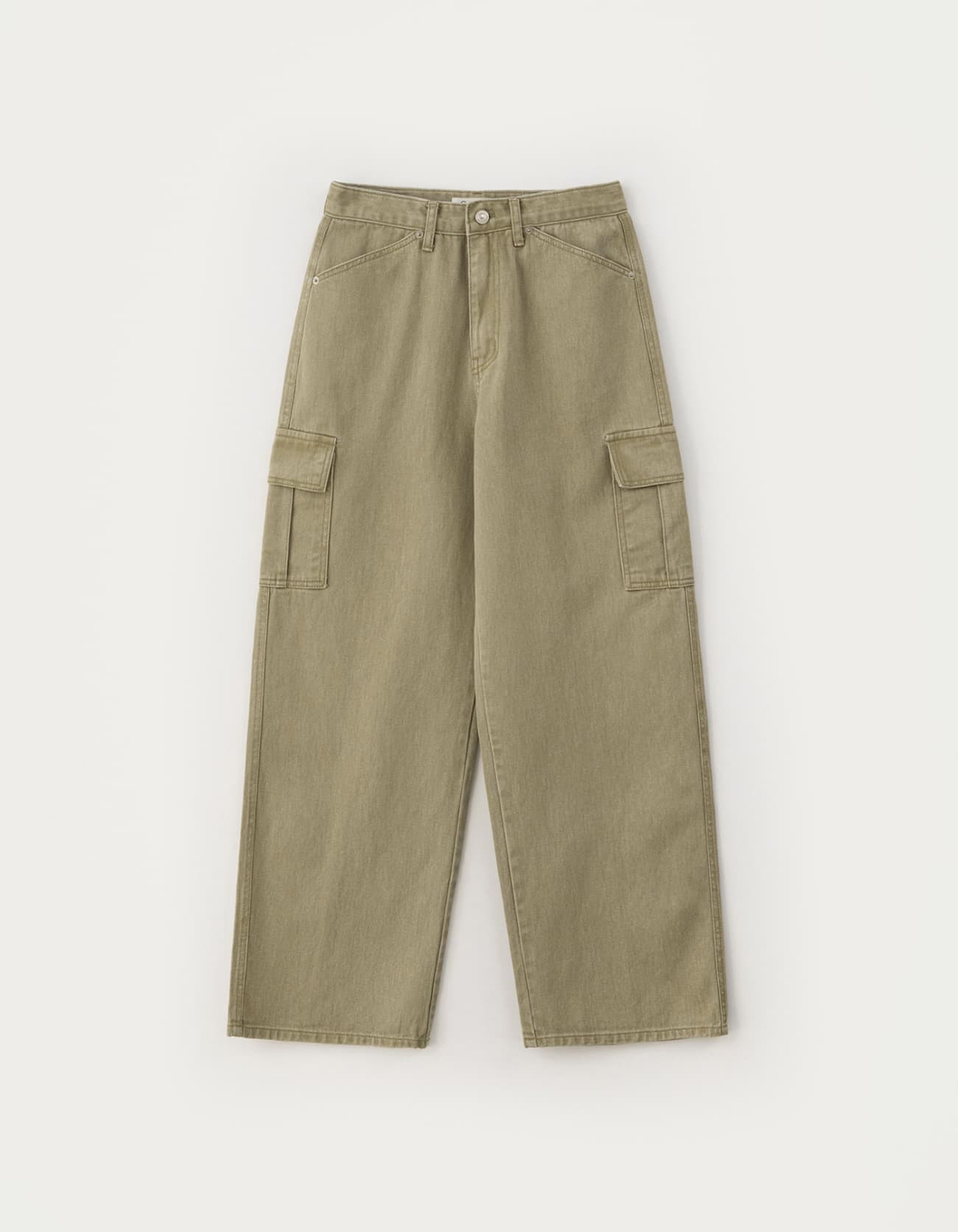 Jackie Cargo Washed Pants - Beige