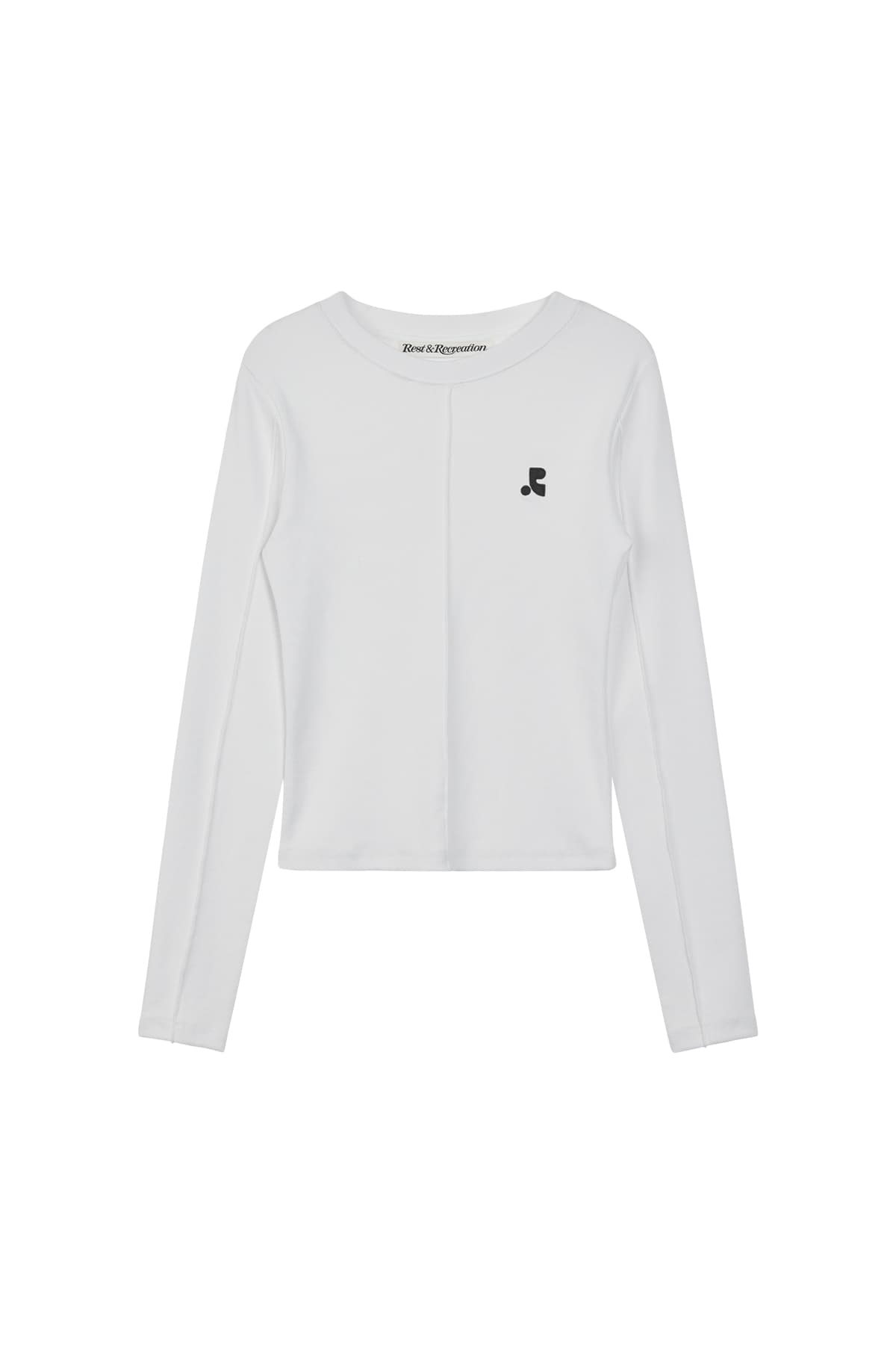 RIB CUTTING TOP - WHITE
