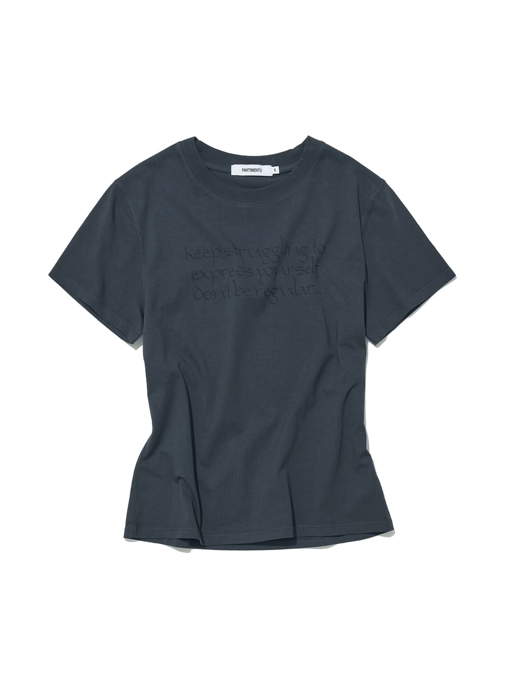 DBR SLOGAN PRINTED SHORT SLEEVE TEE_BLUE GREY