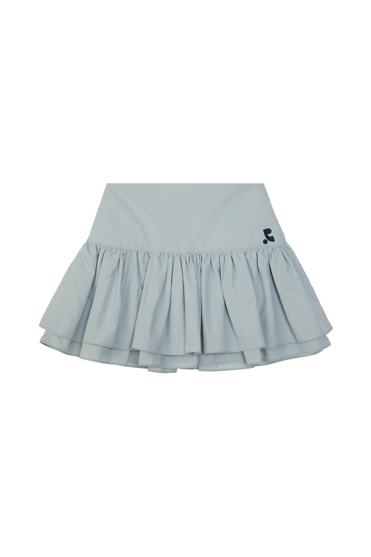 RUFFLE MINI SKIRT - SKY BLUE