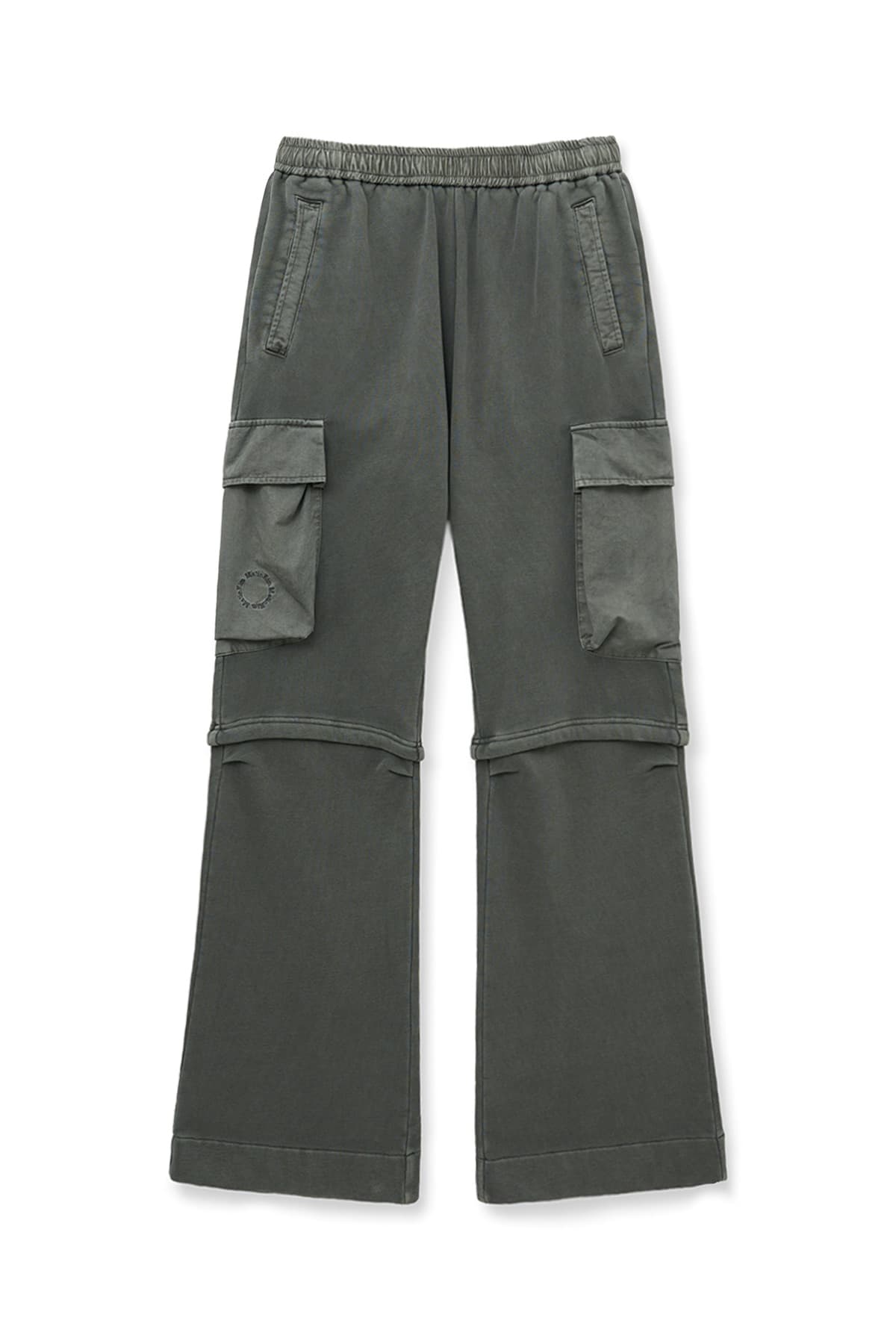PIGMENT DYED CARGO PANTS FOR WOMEN IN CHARCOAL