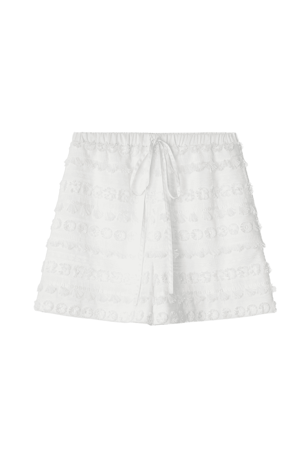 Lace Texture Shorts (White)