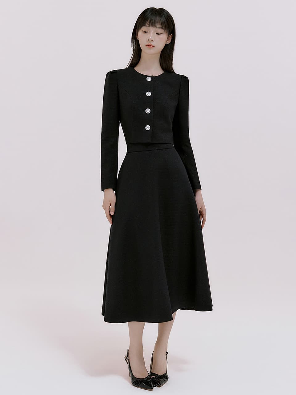 Viola flare skirt_Navy