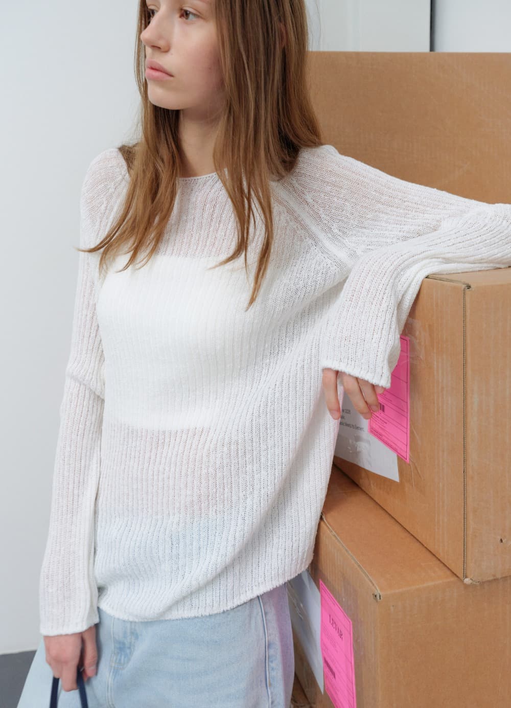 Dry Slub Rib Knit - Off White