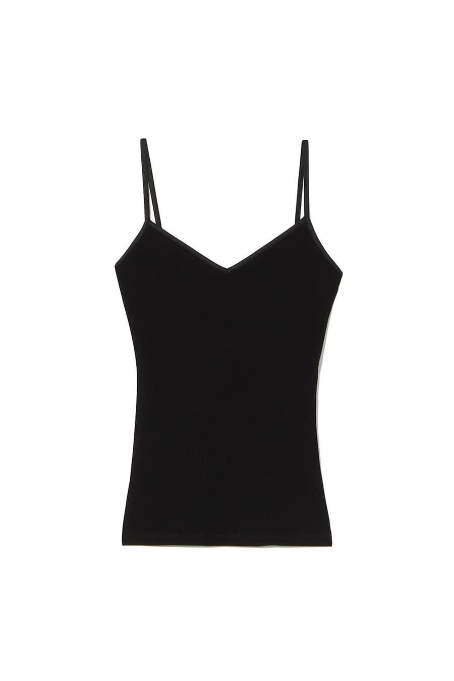 BASIC RIBBED TANK TOP [BLACK]