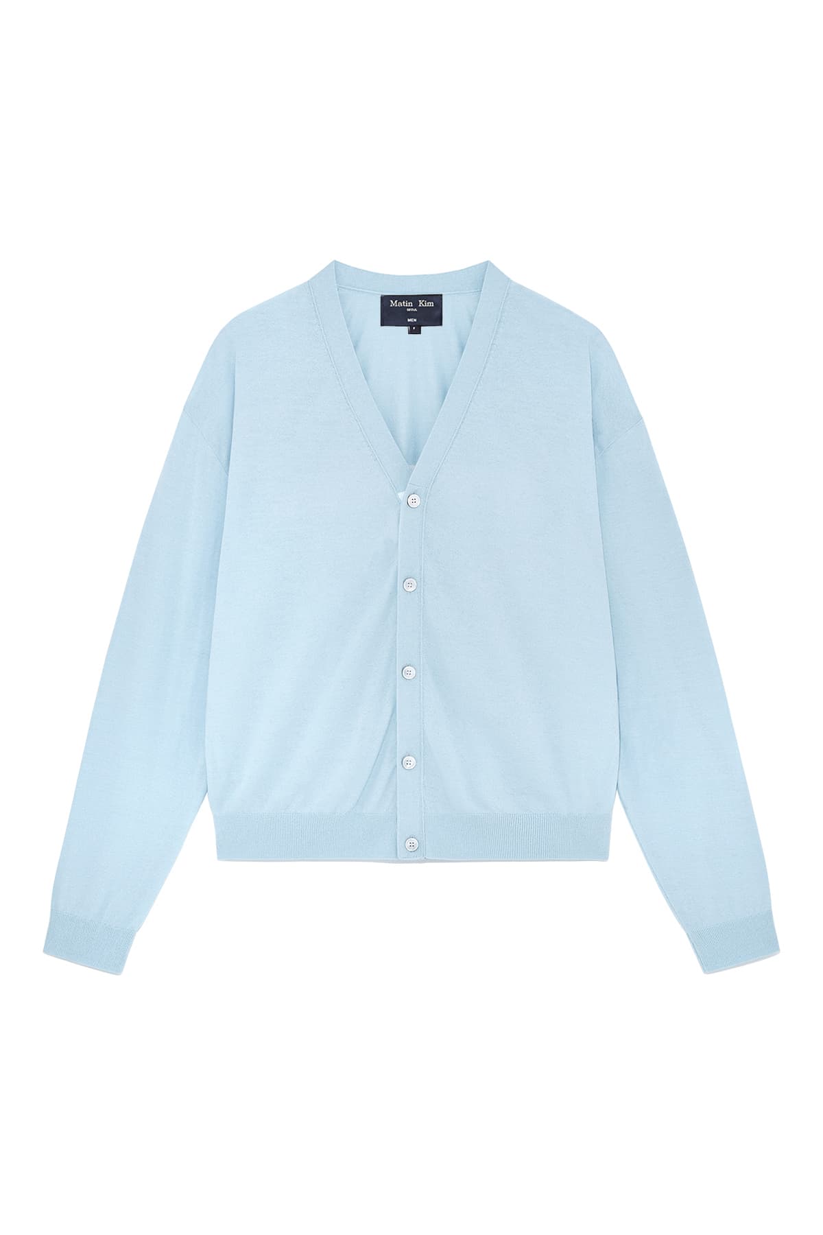 BACK LOGO SEE THROUGH CARDIGAN FOR MEN IN SKY