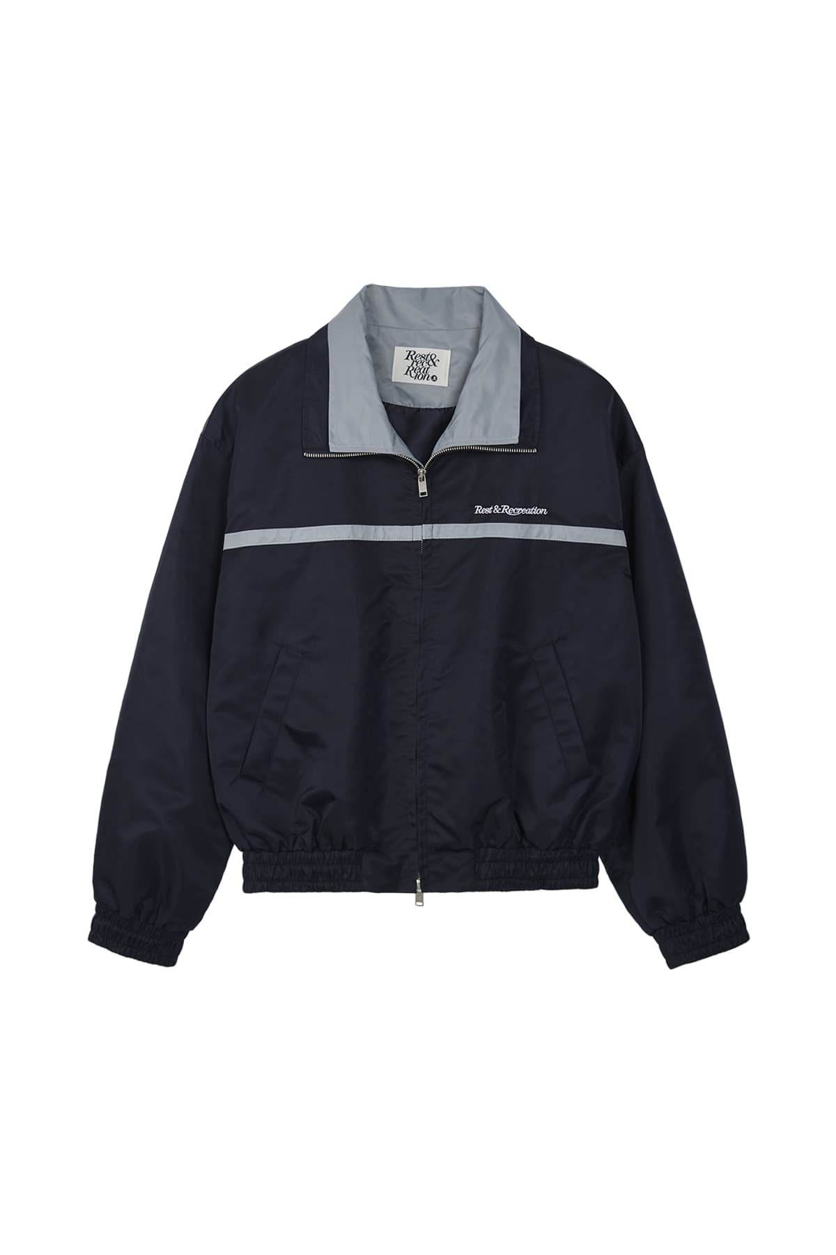 LAYERED NYLON JACKET - NAVY