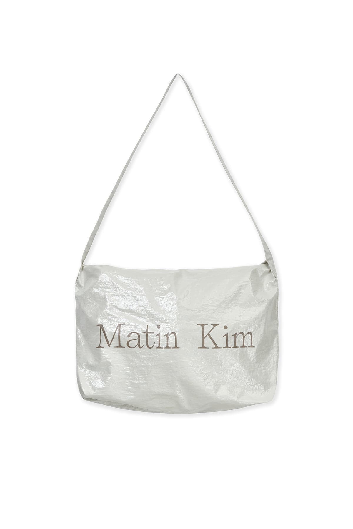GLOSSY LIGHT TWO WAY BAG IN IVORY