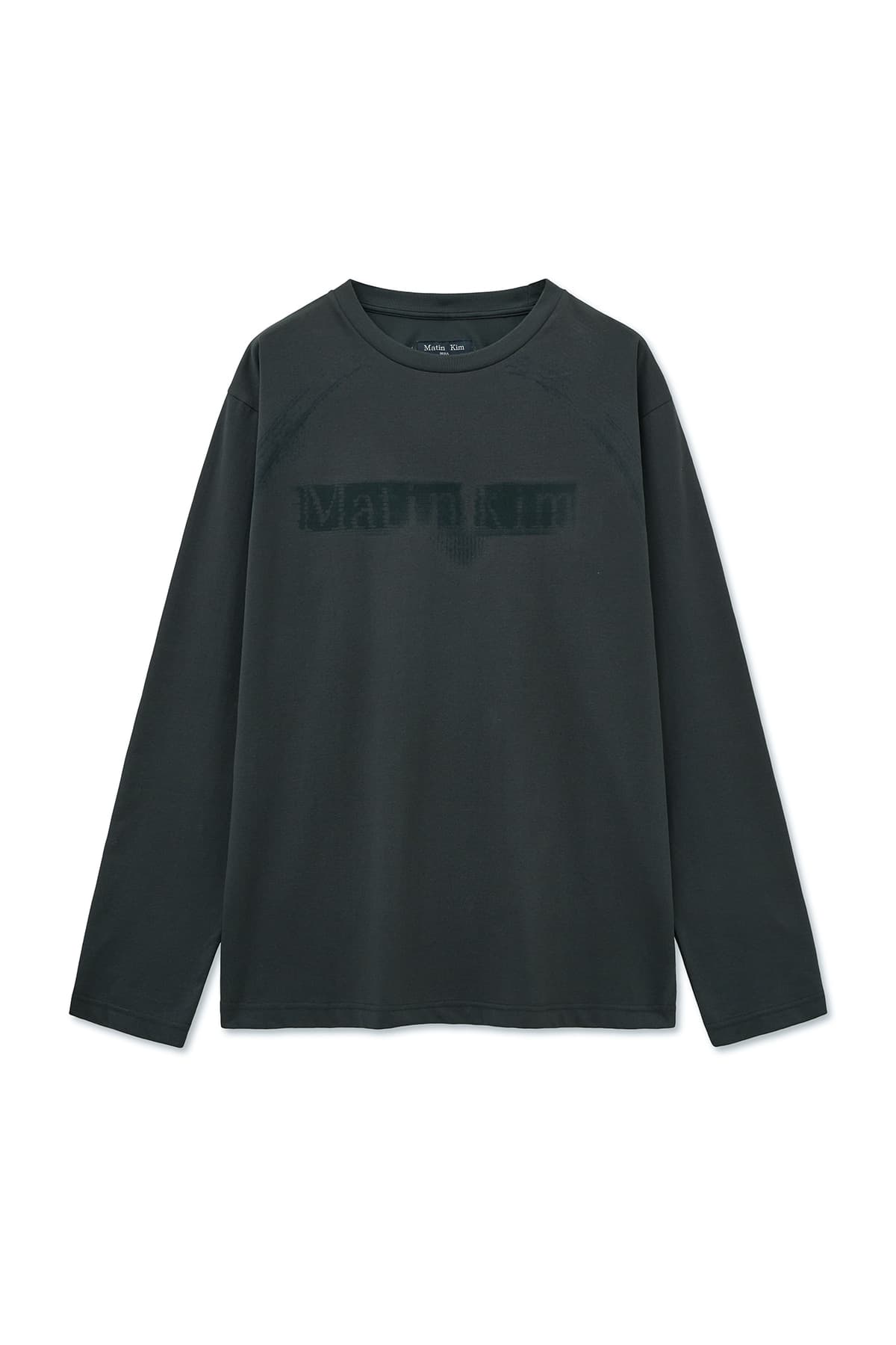JACQUARD GRAPHIC LONG SLEEVE TOP FOR MEN IN CHARCOAL