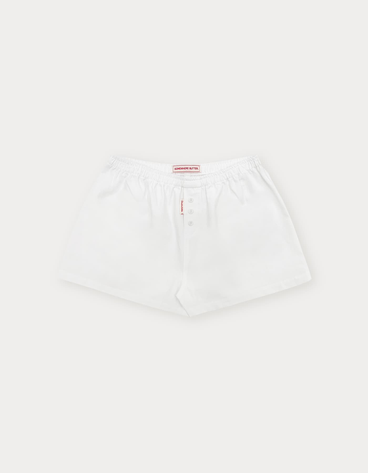 Essential Button Shorts - Ivory