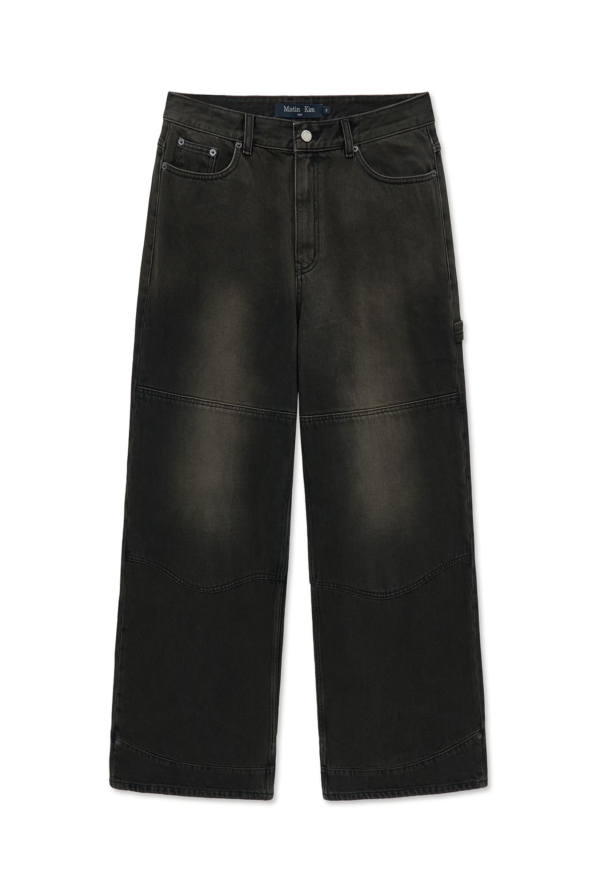 WESTERN DETAIL DENIM PANTS FOR MEN IN BLACK
