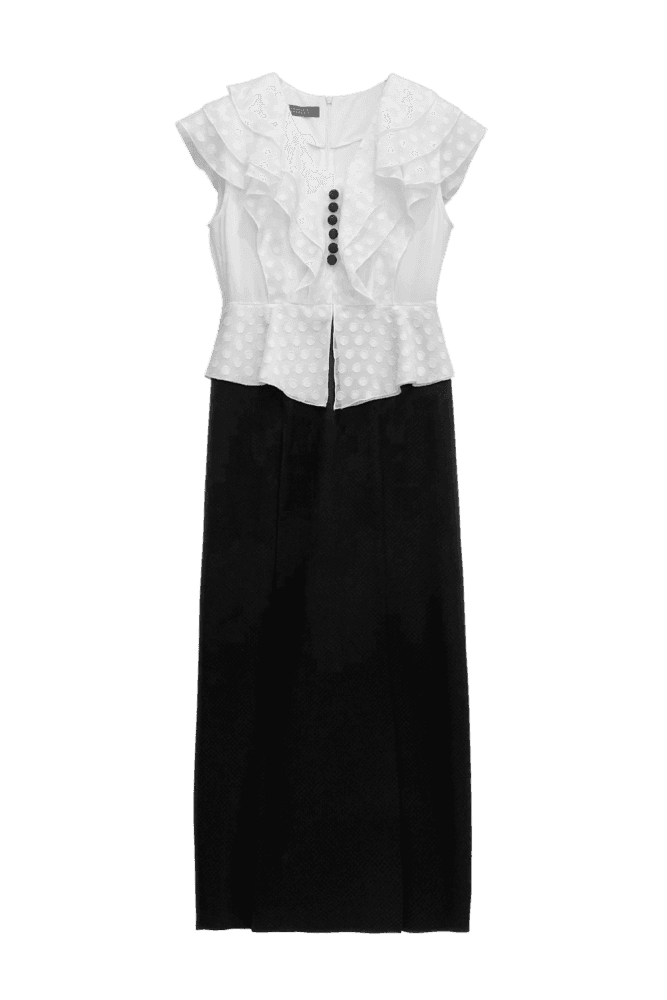 Button Down Dress (White)