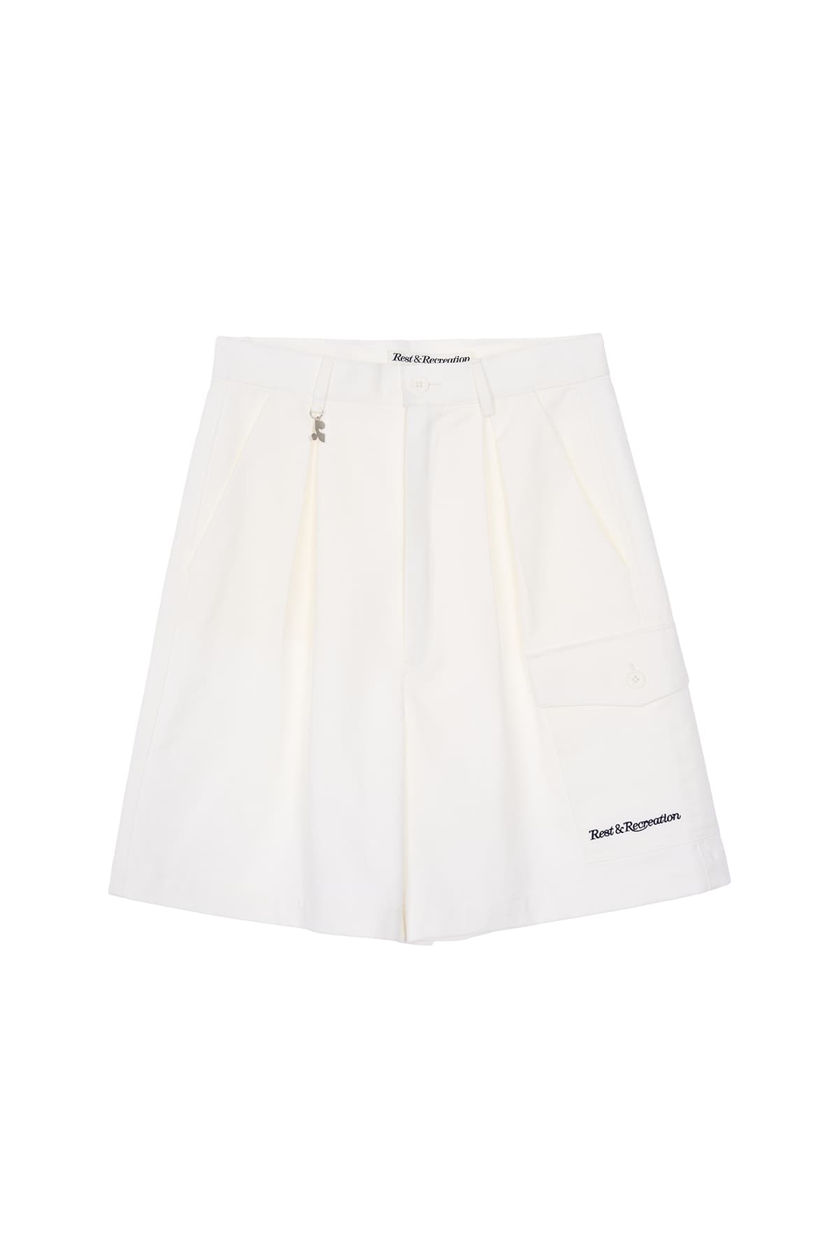RR PLEATED SHORTS - WHITE