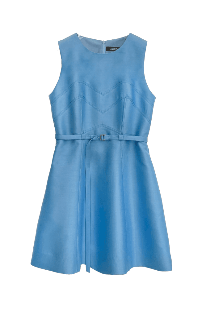 Wool Silk Sleeveless Dress (Blue) 박신혜 착용