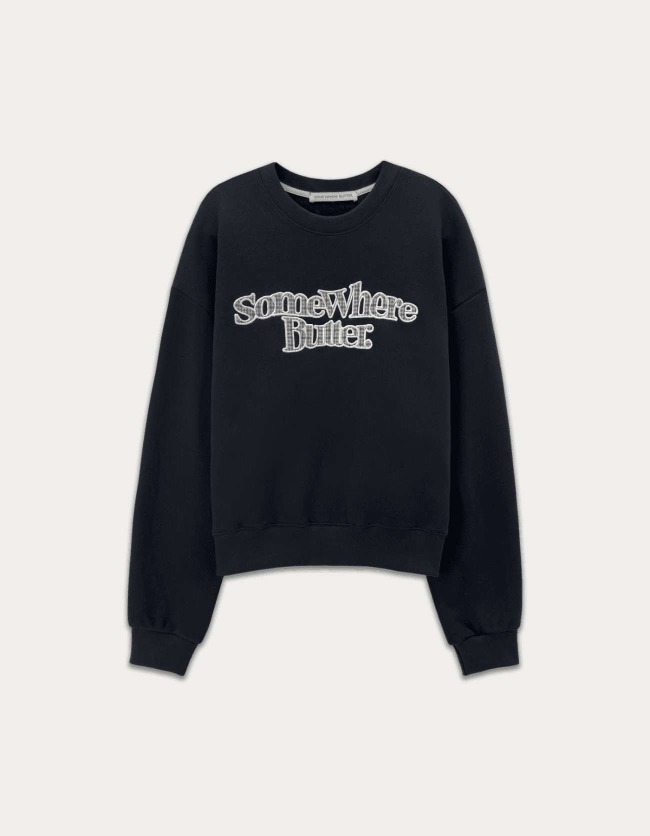 Check wave logo sweatshirt - Navy