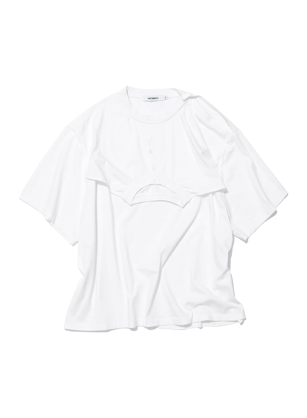 DECONSTRUCTED SHORT SLEEVE TEE_WHITE