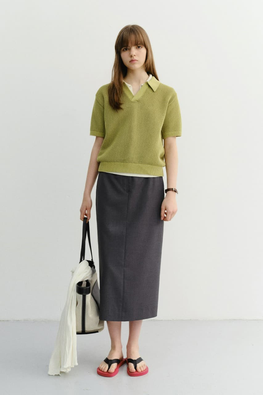 H-LINE LONG SKIRT DEEP GREY_UDSK6B233G2
