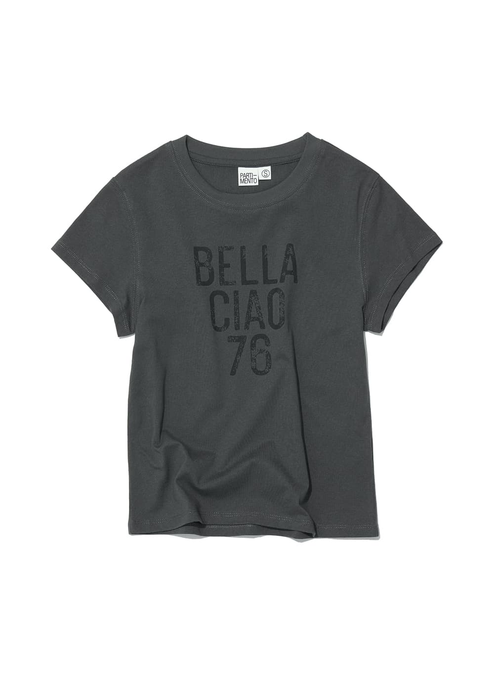 CIAO BELLA 76 PRINTED SHORT SLEEVE TEE_CHARCOAL