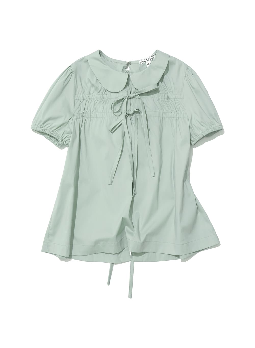 OPEN BACK RIBBON STRAP BLOUSE_DUSTY MINT