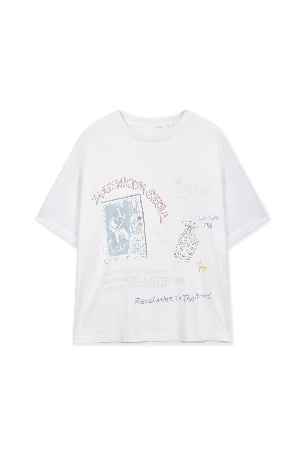 GRAFFITI ARTWORK TOP IN WHITE