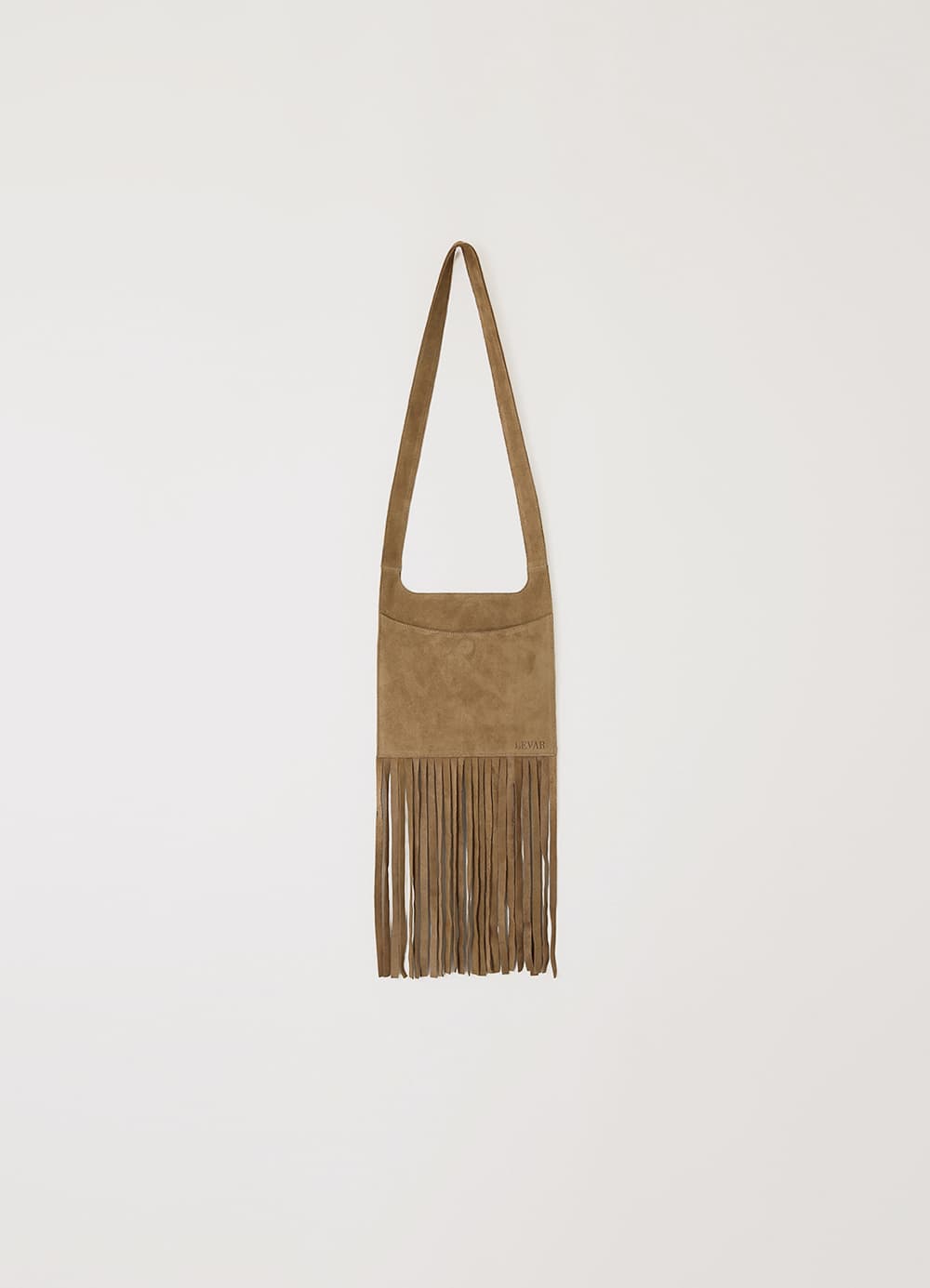 Boho Suede Fringe Bag - Peanut