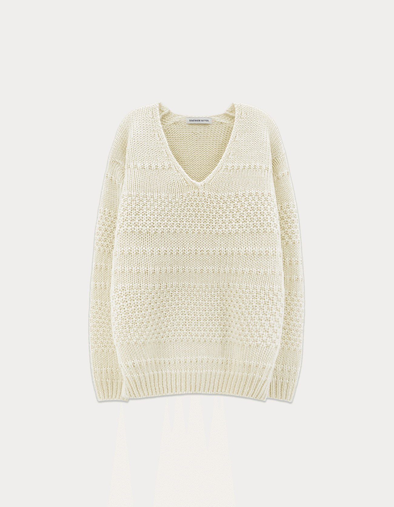 Tope Wool V-Neck Knit - Cream