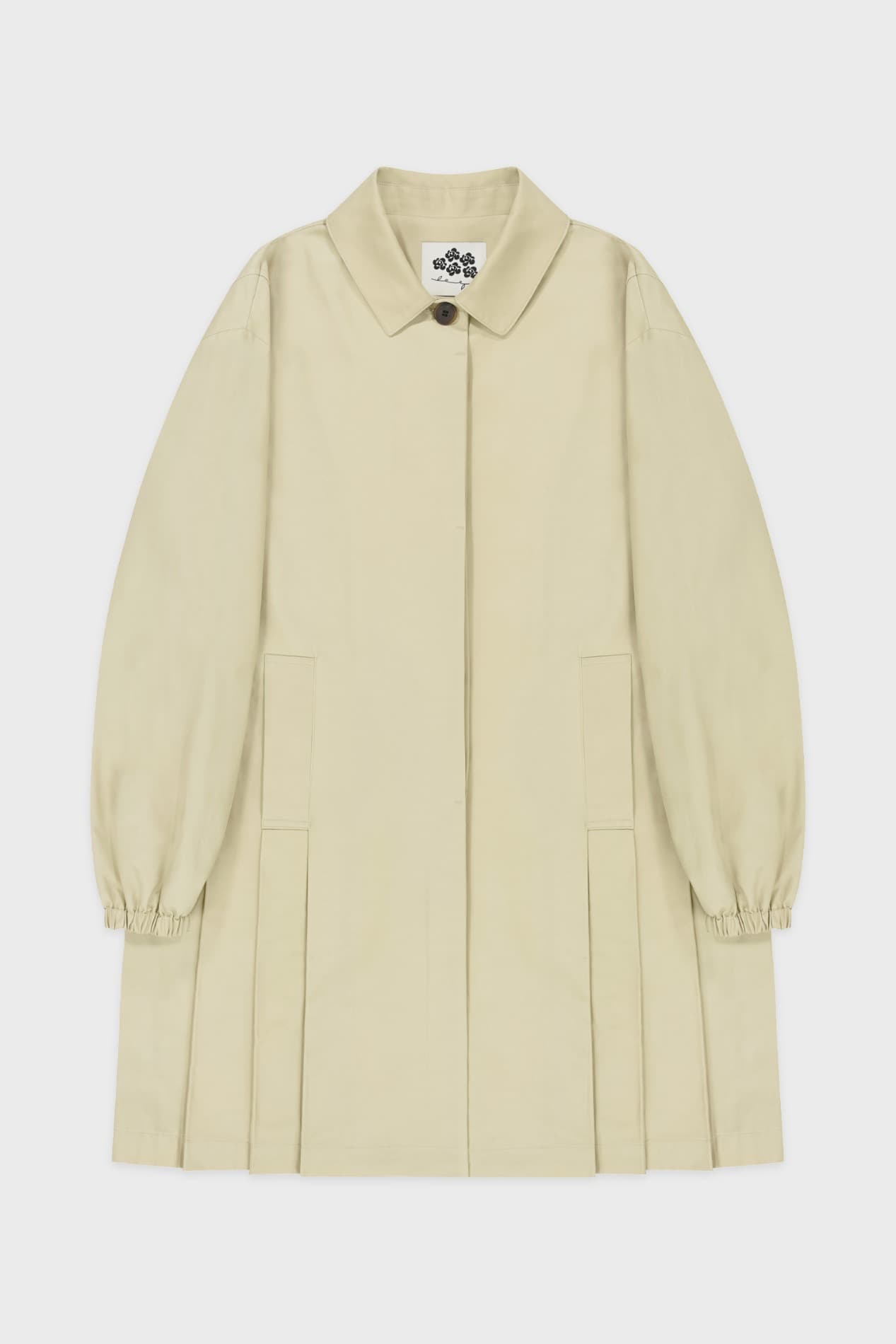 Tailored Pleated Jacket (Beige)