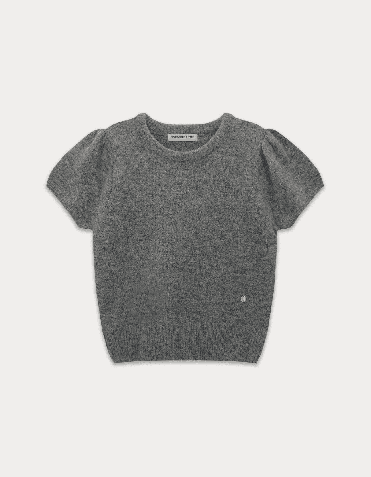 Emma Half Puff Knit - Grey