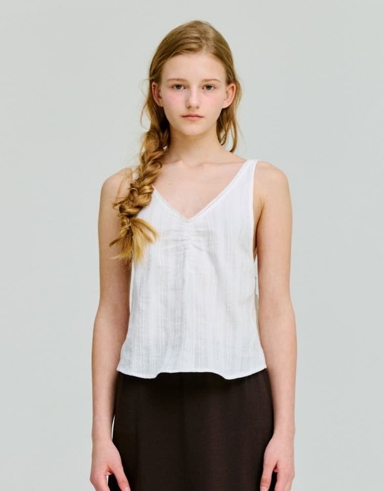 halter sleeveless blouse - white