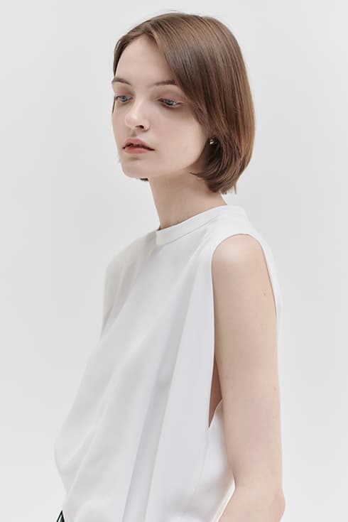 24N summer high-neck blouse [WH]