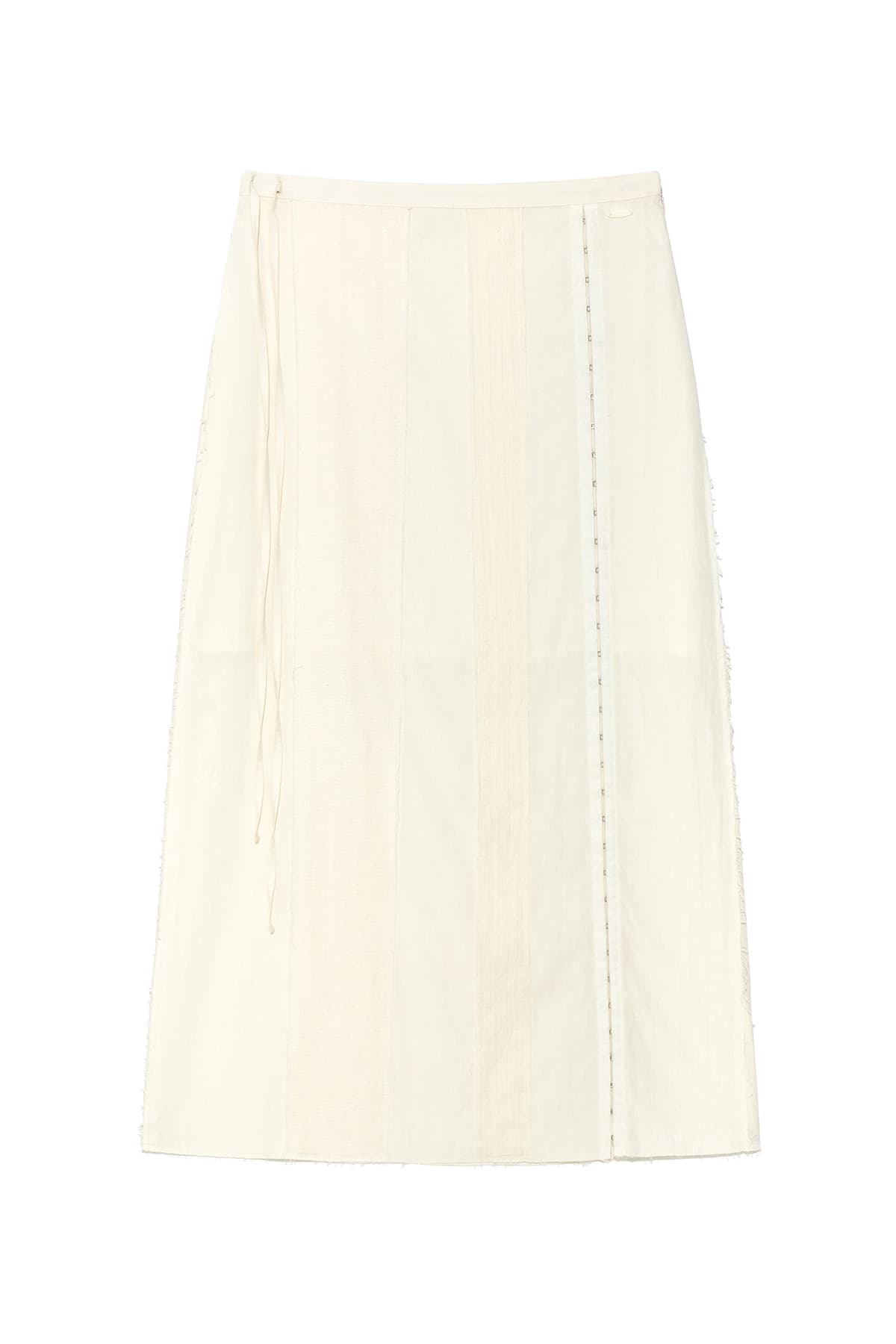 HOOK AND EYE STRING LONG SKIRT IN IVORY