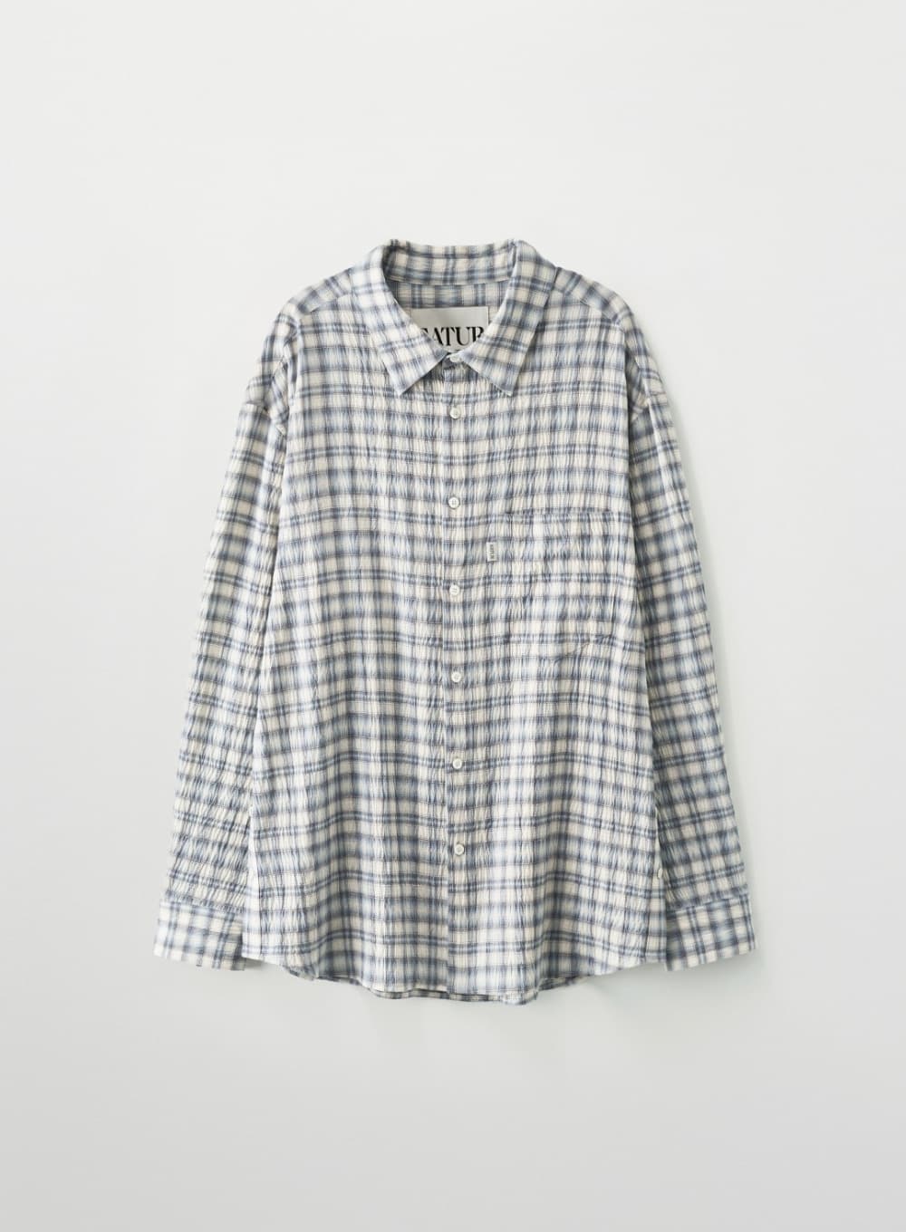 Over Size Check Shirt - Blue