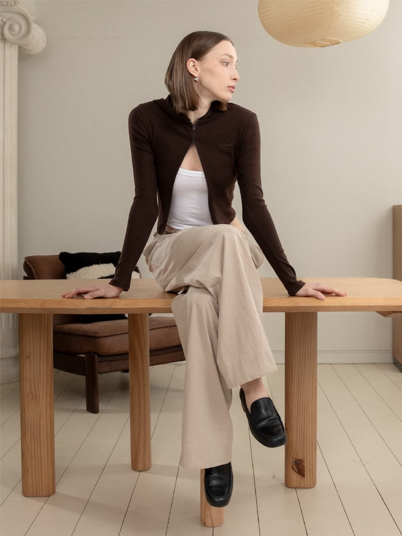 G LIGHT STRING PANTS (BEIGE)