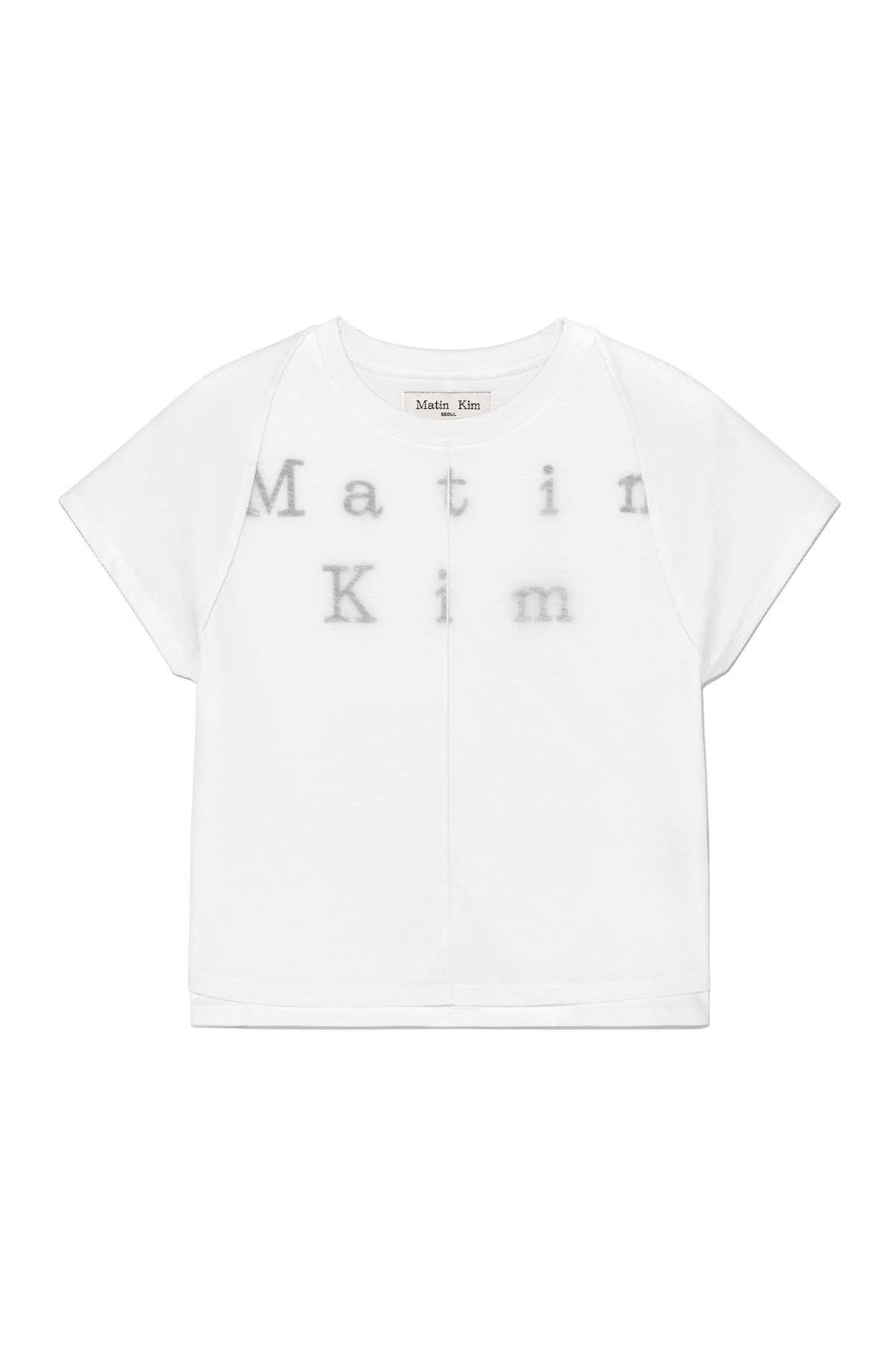 PINTUCK LAYERED SLIM CROP TOP IN WHITE