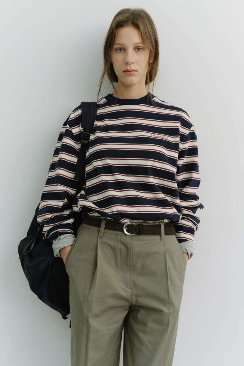 UNISEX STRIPED T-SHIRT NAVY STRIPE_UDTS6A106N2
