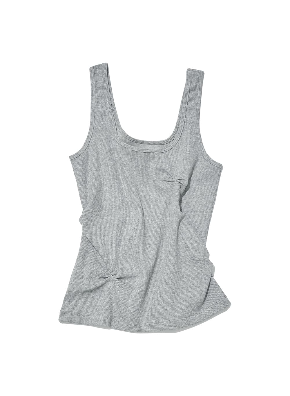 RUCHED SLEEVELESS_MELANGE