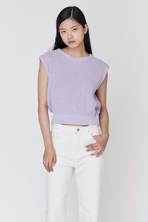 Summer casual sleeveless knit top [3colors]