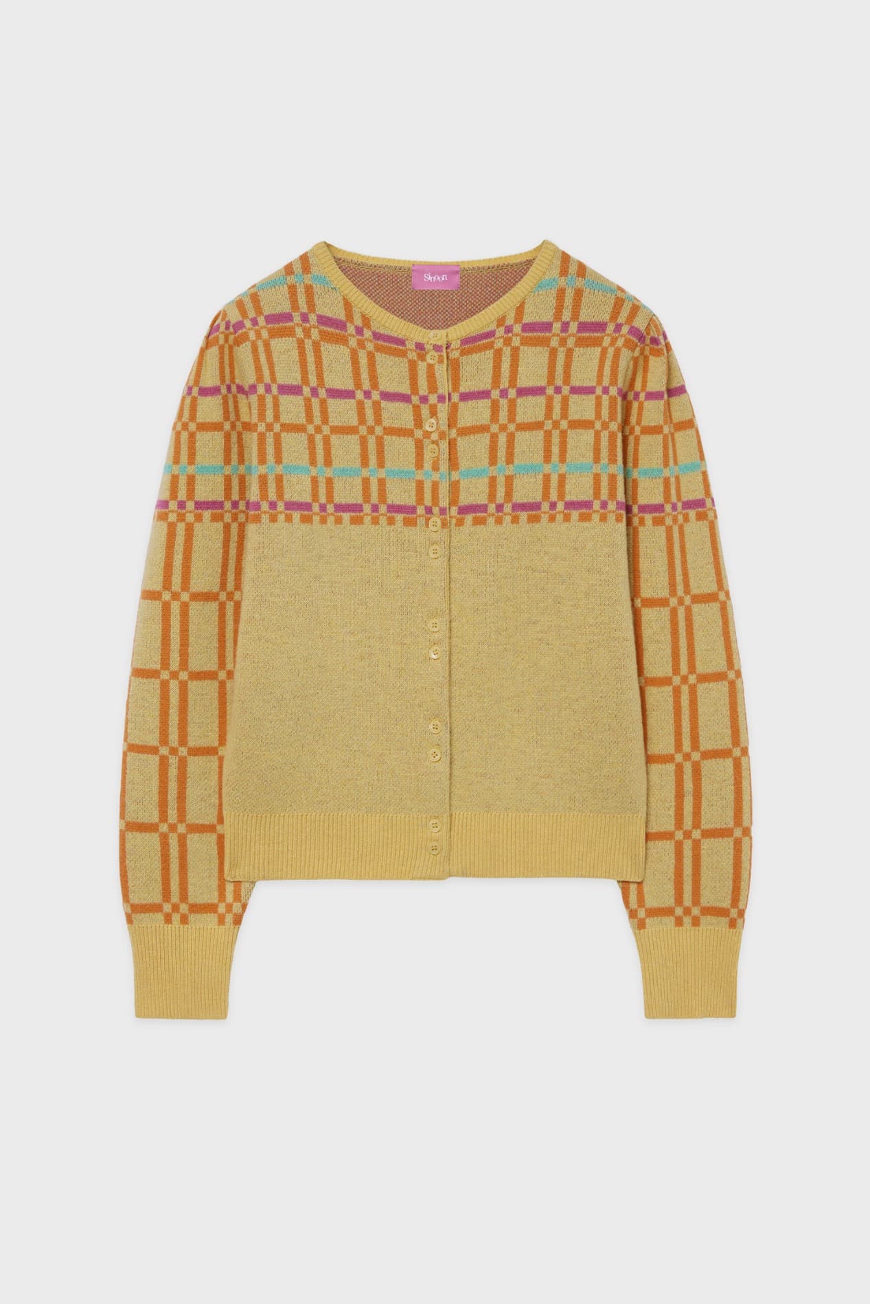 Prism Stripe Knit Cardigan (Yellow)