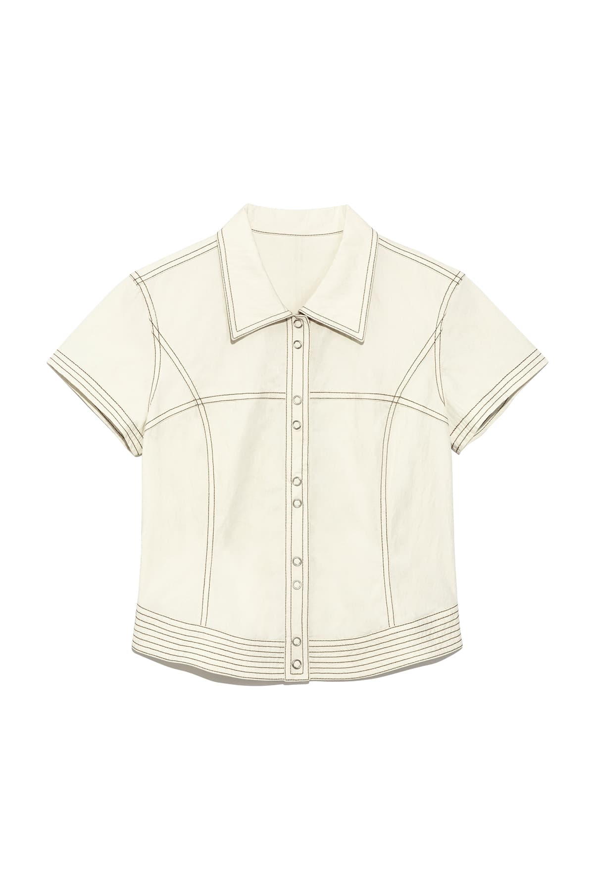 STITCH POINT SLIM SHIRKET IN LIGHT BEIGE