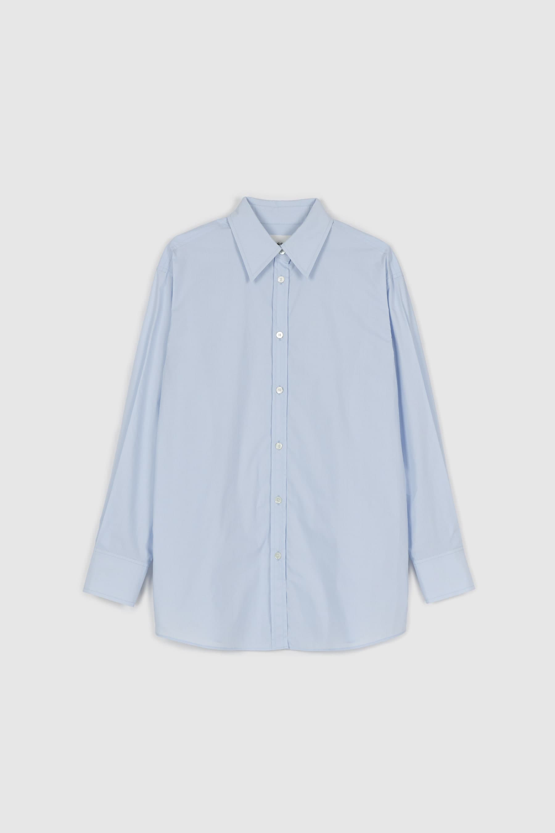 Cotton Silket Overshirt (Blue)